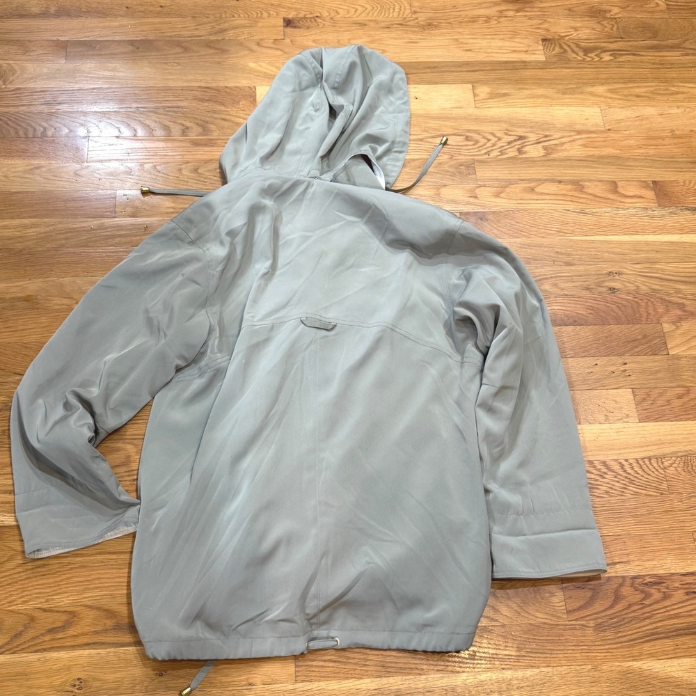 Braefair Womens Sage Green Hooded Button Front Utility Jacket Size M - Picture 8 of 11